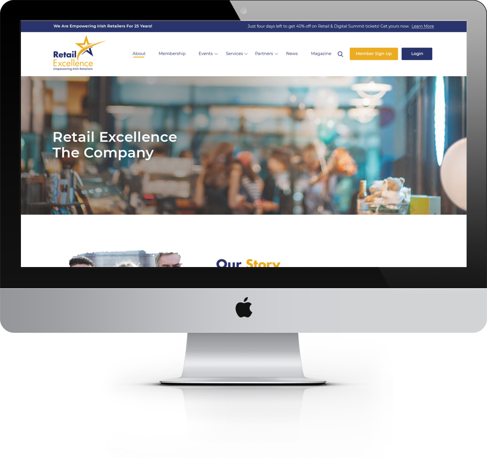 Retail Excellence site by Ireland site Design Ireland site