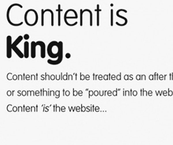 Content is King Content is King