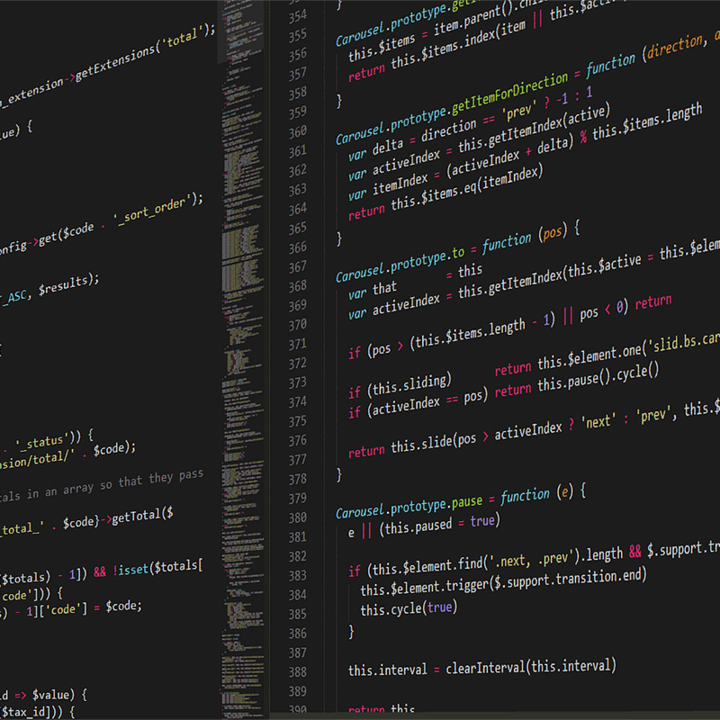 Image of a website developers code-editor