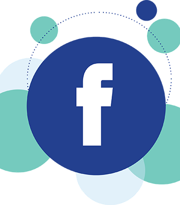 Graphic of the facebook logo