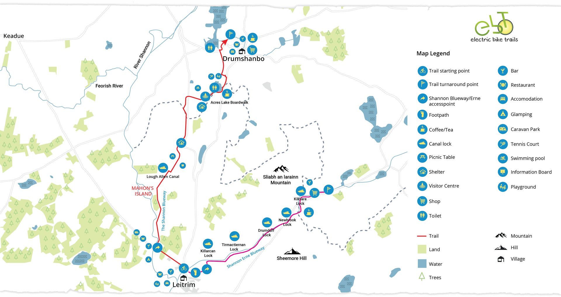 Electric Bike Trails Map