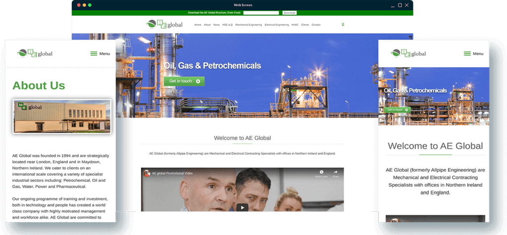 AE Global Website Design | Web Design Portfolio | Ireland Website Design