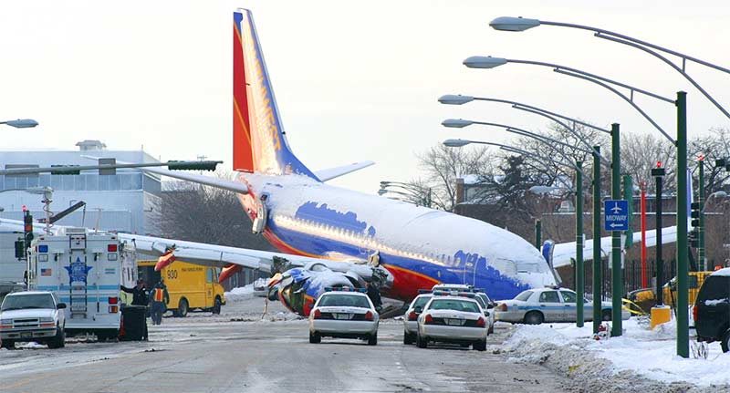 Southwest Airlines Flight 1248 crash scene photo